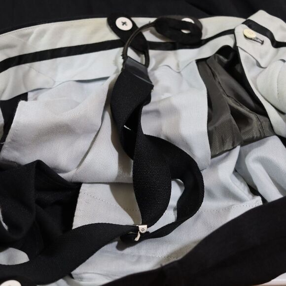 Petrocelli Charcoal Pinstripe Wool Suit Suspenders 58R Mens Tailored Classic - Picture 5 of 13